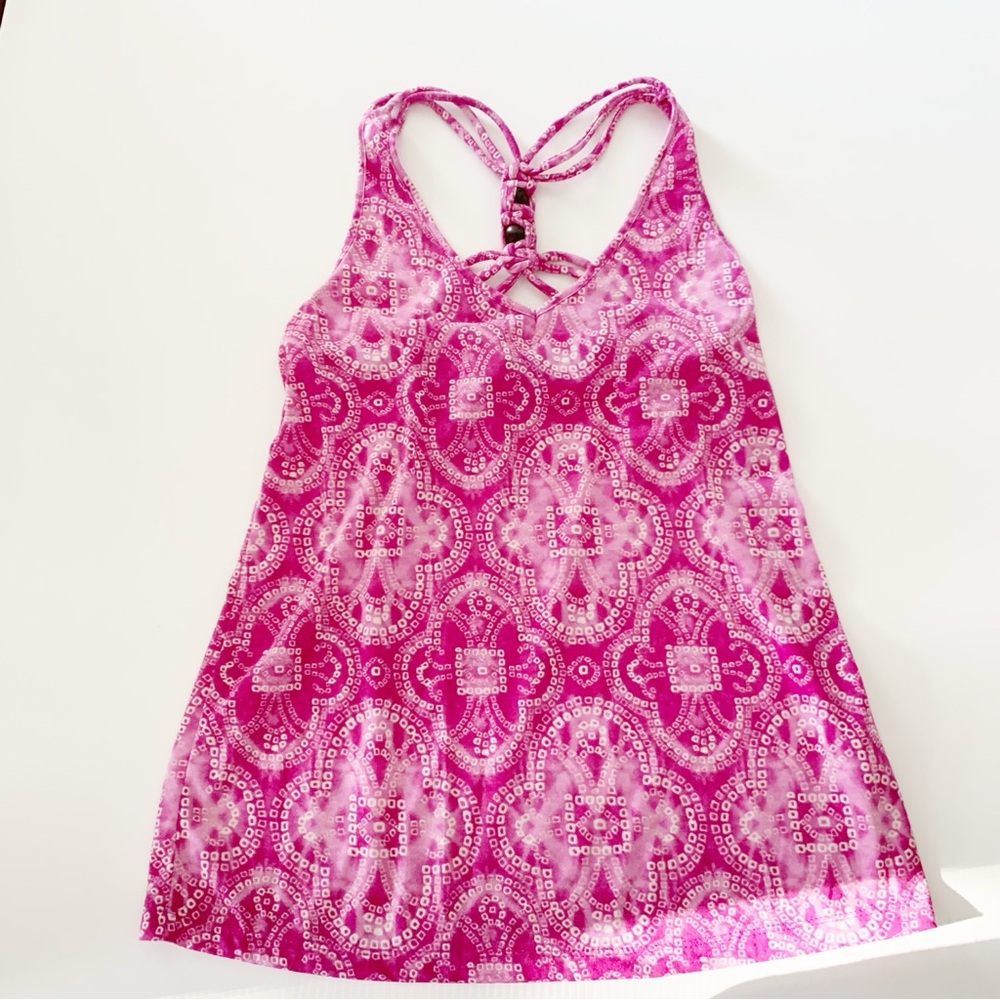Maurices Fuchsia Geometric Halter Top